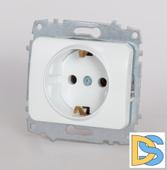 Розетка с заземлением ELBI Jazz 607-010200-217