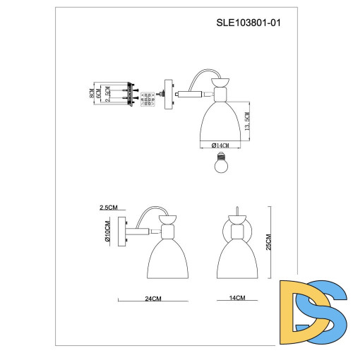 Настенный светильник EVOLUCE BALCAMO SLE103801-01
