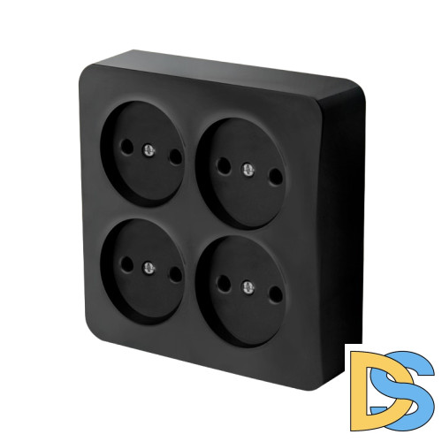 Розетка 4-местная б/з Stekker София 49321 MST10-14S-02