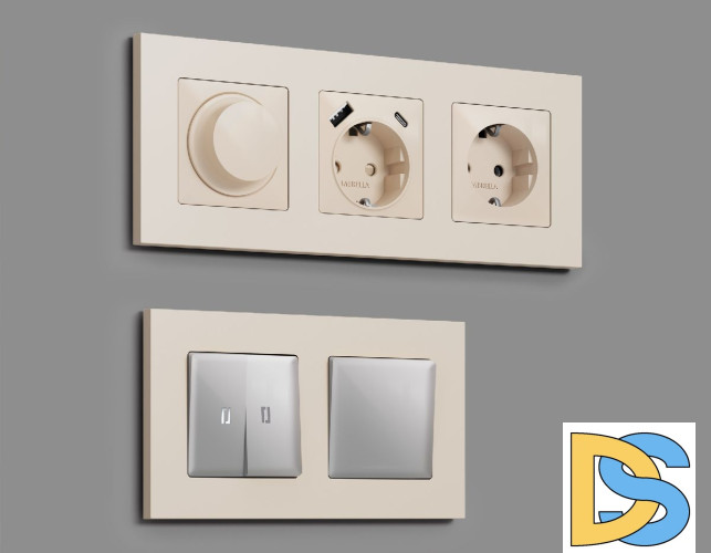 Рамка одноместная Ambrella Volt Qubi AF250331