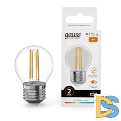 Лампа светодиодная Gauss Filament Elementary E27 8W 2700K 52218