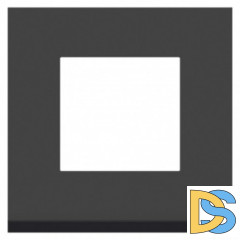 Рамка 1-ая (одинарная), Стекло Черное/Антрацит, серия Unica Pure, Schneider Electric