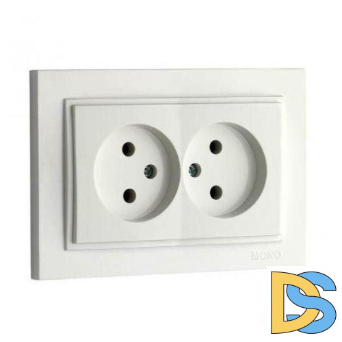 Розетка двойная без земли Mono Electric Despina 16А 250В слоновая кость 102-010005-121