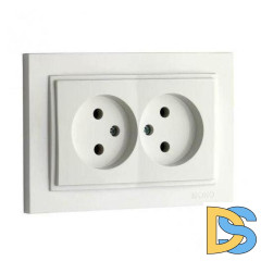 Розетка двойная без земли Mono Electric Despina 16А 250В слоновая кость 102-010005-121