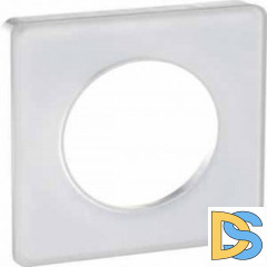 Рамка 1-ая (одинарная), Прозрачный белый, серия Odace, Schneider Electric