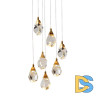 Подвесной светильник Delight Collection Crystal rock II 9701P/7R brass