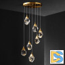 Подвесной светильник Delight Collection Crystal rock II 9701P/7R brass