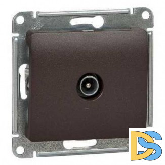 Розетка телевизионная проходная ТV, Шоколад, серия Glossa, Schneider Electric