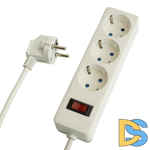 Сетевой фильтр 3-местный с/з Stekker Optima HM20-31-02 50086