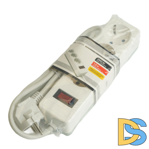 Сетевой фильтр 3-местный с/з Stekker Optima HM20-31-02 50086