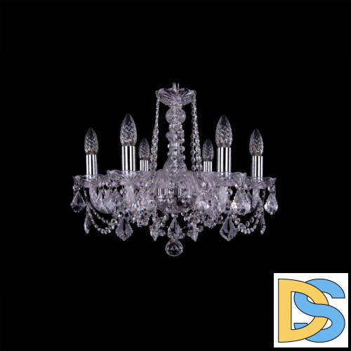 Подвесная люстра Bohemia Ivele Crystal 1402/6/160 Ni Leafs