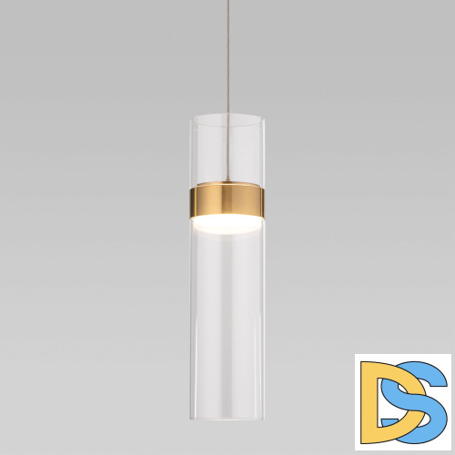 Подвесной светильник Eurosvet Lumen 50244/1 LED латунь/прозрачный a061286