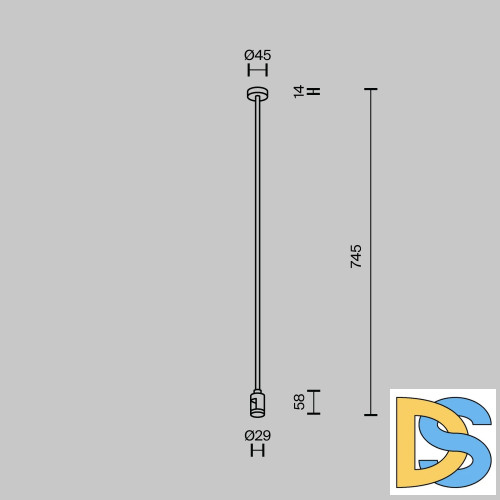 Крепление потолочное с вводом питания Maytoni Flarity TRA159C-B1-BS