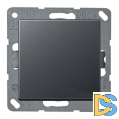 Выключатель одноклавишный проходной (с 2-х мест) Jung ECO Profi 10А Антрацит