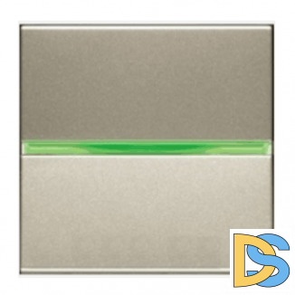 Выключатель 1кл с зеленой подсветкой ABB Niessen Zenit Шампань