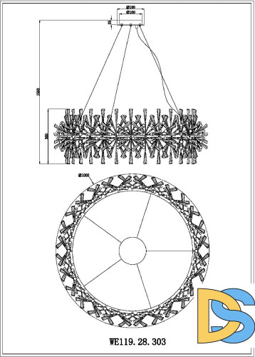Подвесная люстра Wertmark Floriane WE119.28.303