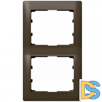 Рамка 2 поста вертикальная Legrand Galea Life - тёмная бронза