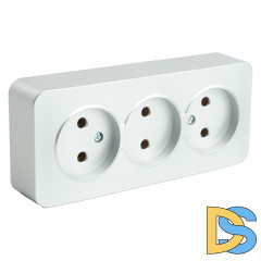 Розетка 3-местная б/з Stekker София MST10-13-03 49329