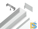 Алюминиевый накладной профиль Ambrella Light Alum Profile GP1750WH