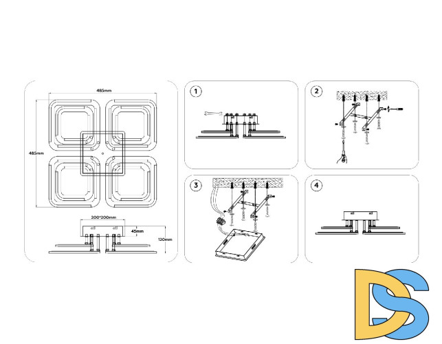 Потолочная люстра Ambrella Light Original Acrylica FA8948