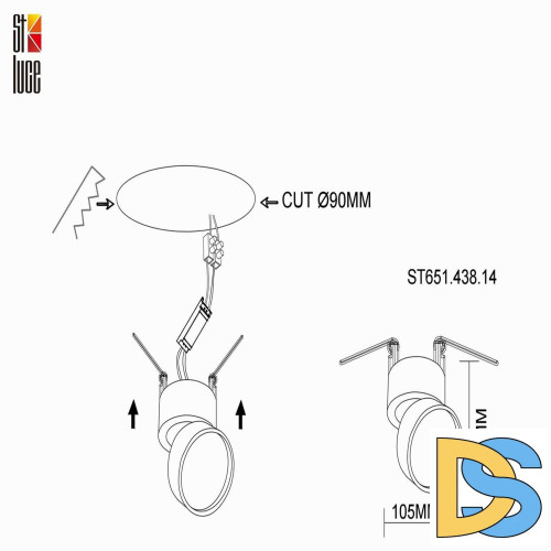 Встраиваемый светильник ST Luce ST651 ST651.438.14