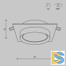 Встраиваемый светильник Maytoni Technical Hoop DL086-GX53-SQ-WS