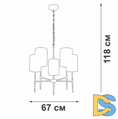 Подвесная люстра Vitaluce V2863-1/5