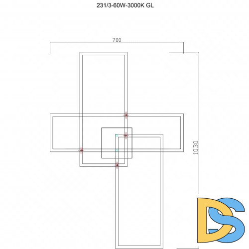 Потолочная люстра iLedex Grace 231/3-60W-3000K GL