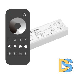 Диммер Arlight SMART-SET-PWM-101-72-DIM-PD-SUF Black (5-36V, 1x8A, x4, ПДУ 13кн, 2.4G) 036201