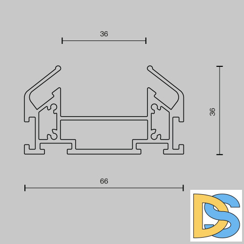 Профиль Maytoni Technical Accessories for tracks TRA001MP-112S