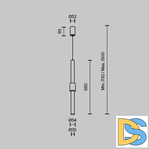 Подвесной светильник Maytoni Jelly P105PL-12W3K-BS