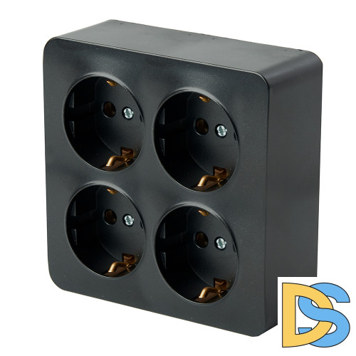 Розетка 4-местная с/з Stekker София 49322 MST16-14S-02