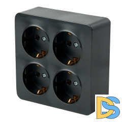 Розетка 4-местная с/з Stekker София 49322 MST16-14S-02