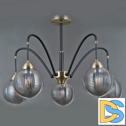 Люстра на штанге Illumico IL0433-5PSQ-79 BK AB