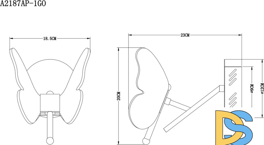 Настенный светильник Arte Lamp Darcy A2187AP-1GO
