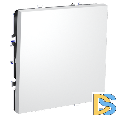 Перекрестный переключатель встраиваемый VOLTUM S70 одноклавишный 10А, (белый матовый)