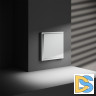 Перекрестный переключатель встраиваемый VOLTUM S70 одноклавишный 10А, (белый матовый)