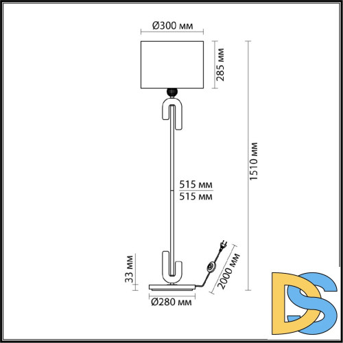 Торшер Odeon Light Bagel 5410/1FA