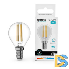 Лампа светодиодная Gauss Filament Elementary E14 10W 4100K 52120