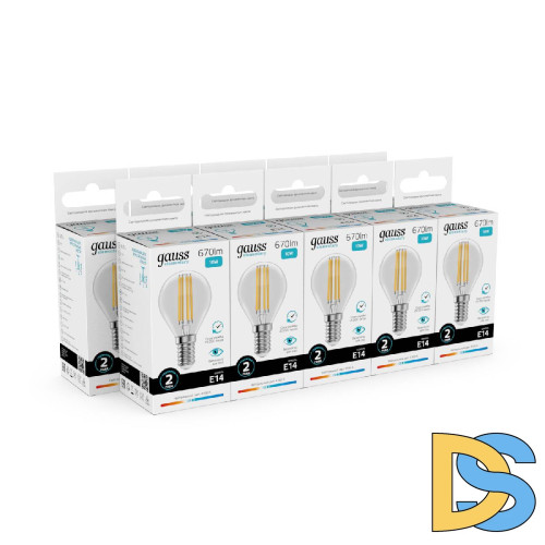 Лампа светодиодная Gauss Filament Elementary E14 10W 4100K 52120