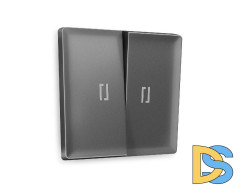 Лицевая панель для выключателя двухклавишного с подсветкой Ambrella Volt Alfa AP6540