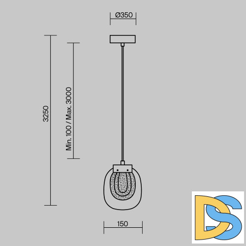 Подвесной светильник Maytoni Biology MOD367PL-L3BSK