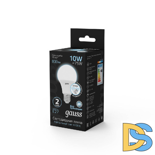 Лампа светодиодная сенсорная Gauss E27 10W 4100K матовая 102502210-M