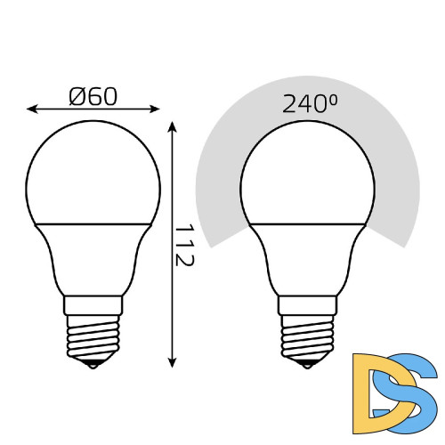 Лампа светодиодная сенсорная Gauss E27 10W 4100K матовая 102502210-M
