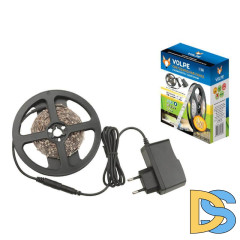 Светодиодная лента Volpe 9,6W/m 60LED/m 2835SMD теплый белый 2,5M ULS-Q721 2835-60LED/m-IP20-2.5M-WW RRP24C00 UL-00000642