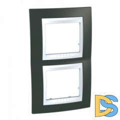 Рамка 2-ая (двойная) вертикальная, Какао/Белый, серия Unica, Schneider Electric