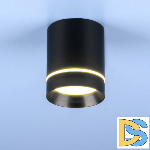 Потолочный светодиодный светильник Elektrostandard DLR021 9W 4200K черный матовый 4690389102929