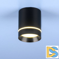 Потолочный светодиодный светильник Elektrostandard DLR021 9W 4200K черный матовый 4690389102929