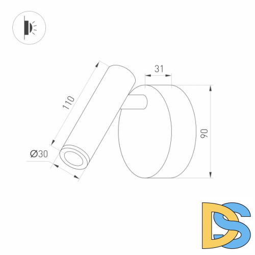Спот Arlight SP-Bed-NB-R90-3W Warm3000 034060