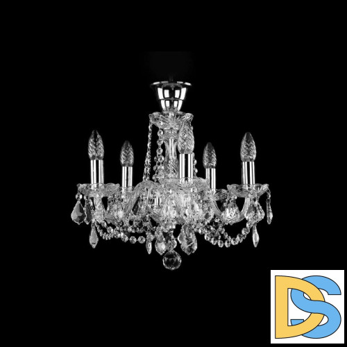 Подвесная люстра Bohemia Ivele Crystal 1402/5/141 Ni Leafs Tube